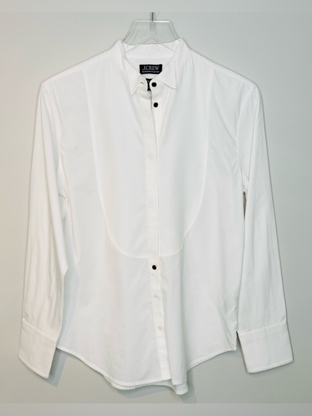 J.Crew Garçon Tuxedo Button Up White Shirt Blouse Top - Picture 15 of 16